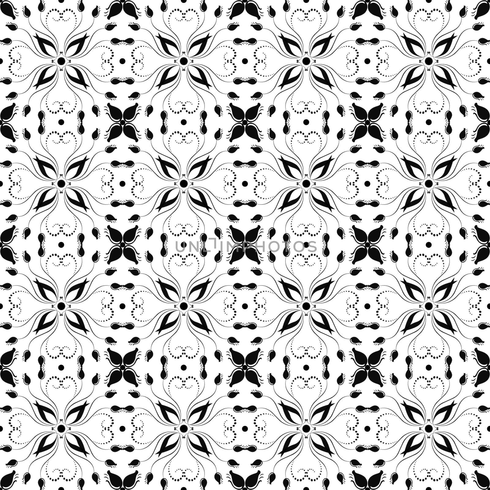 Beautiful background of seamless floral pattern