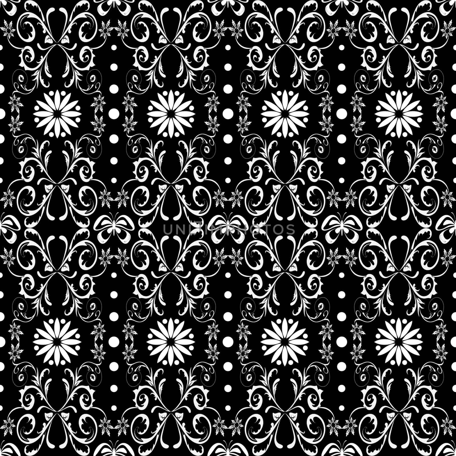 Beautiful background of seamless floral pattern