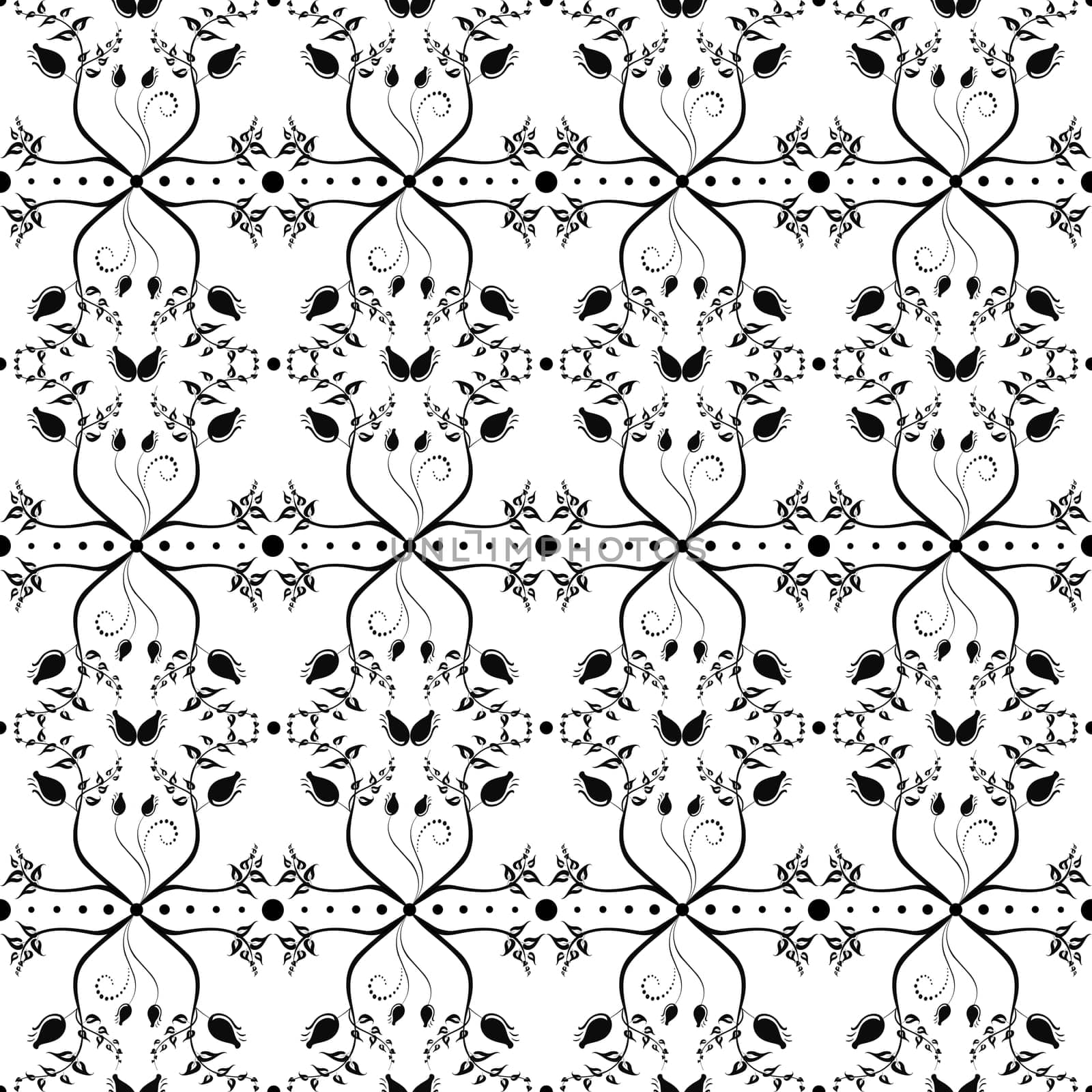 Beautiful background of seamless floral pattern