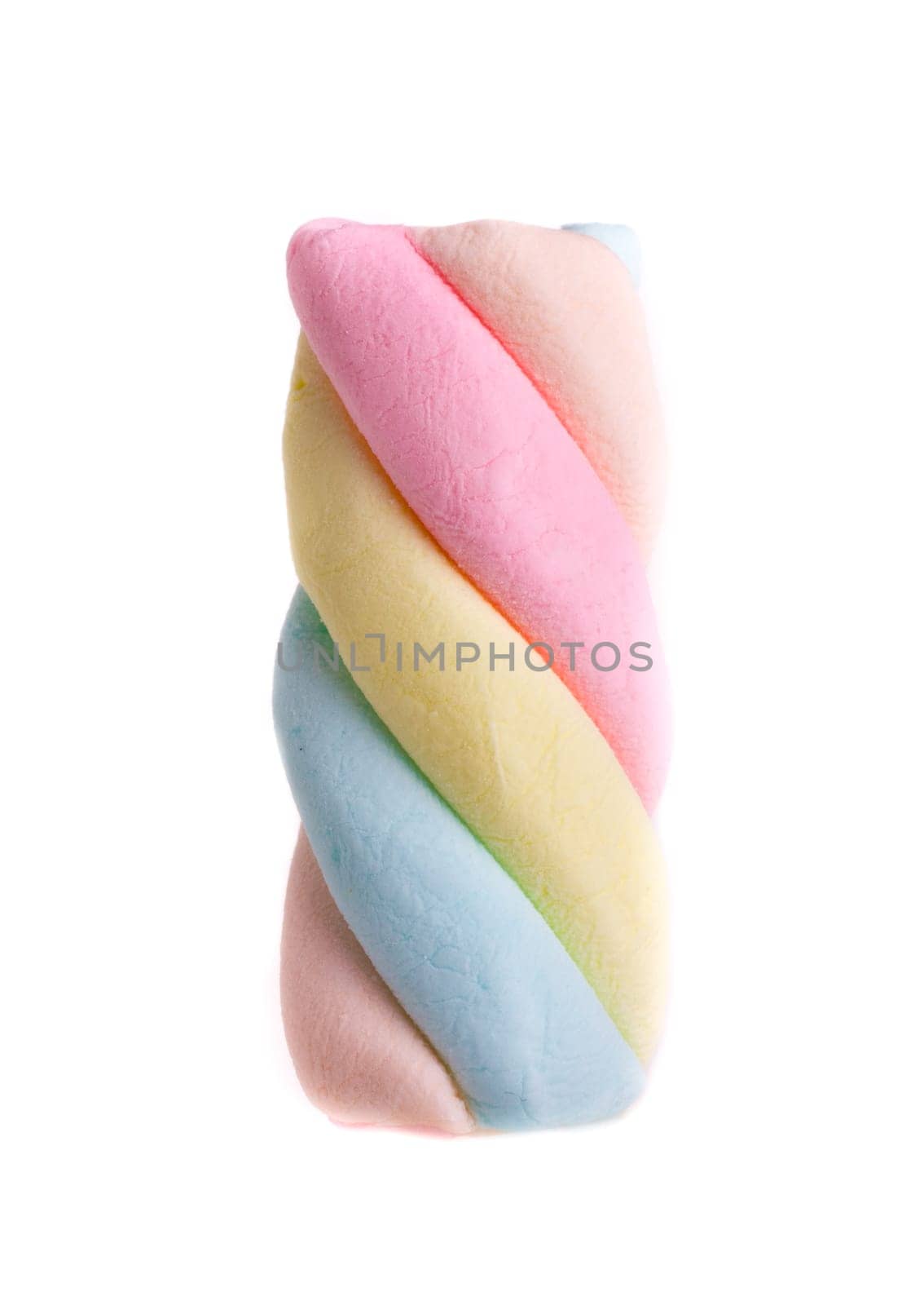colorful marshmallows on a white background
