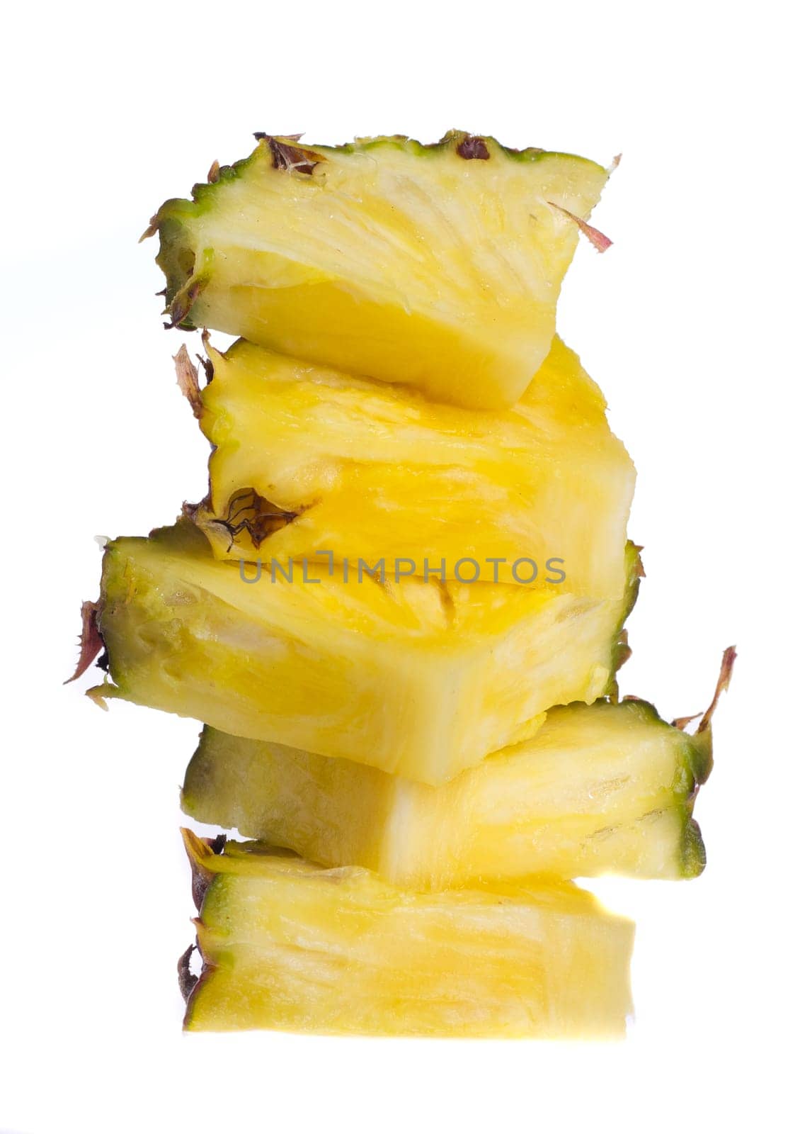 ripe pineapple isolated on white