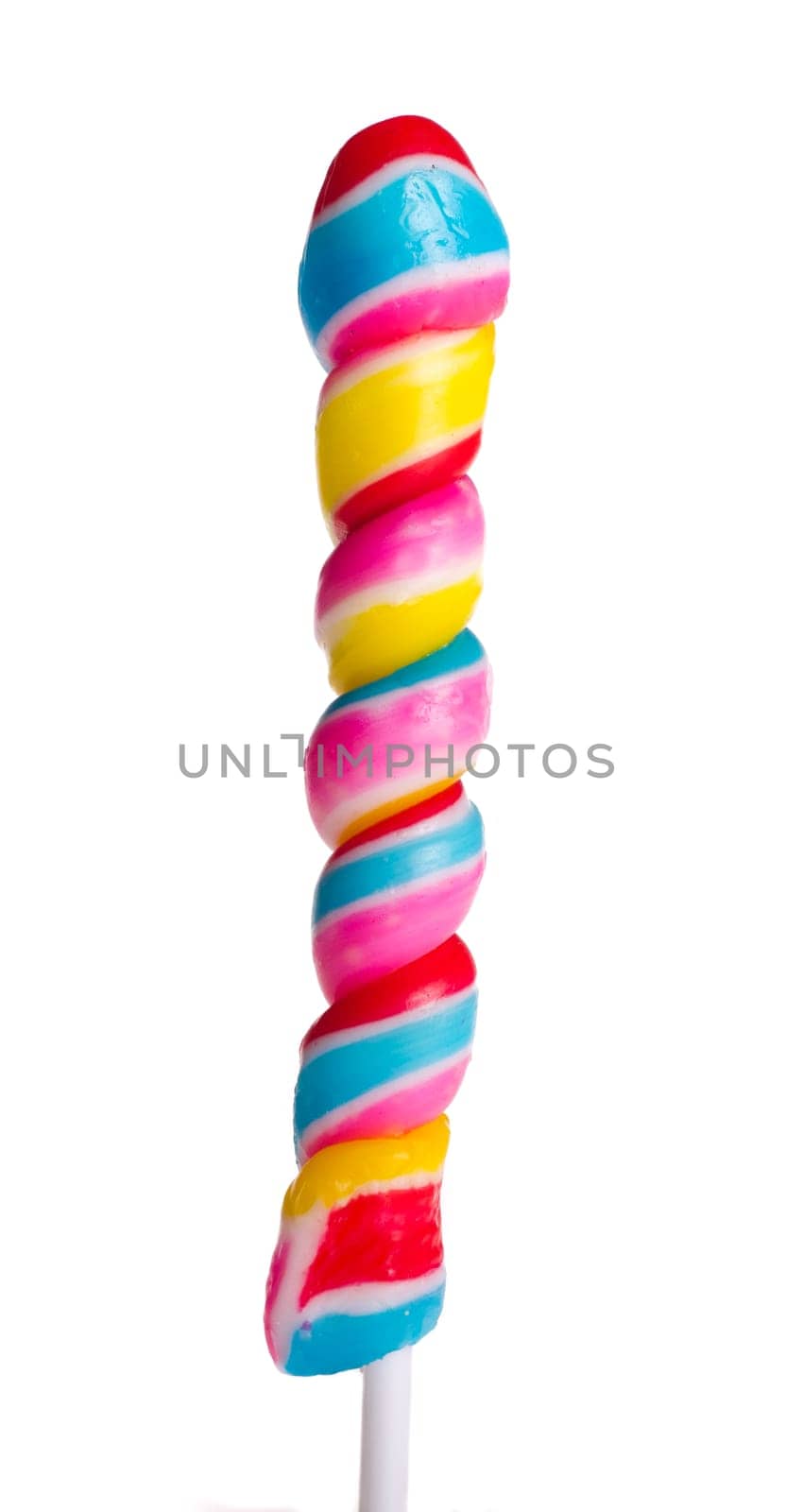 Colorful lollipop isolated on the white