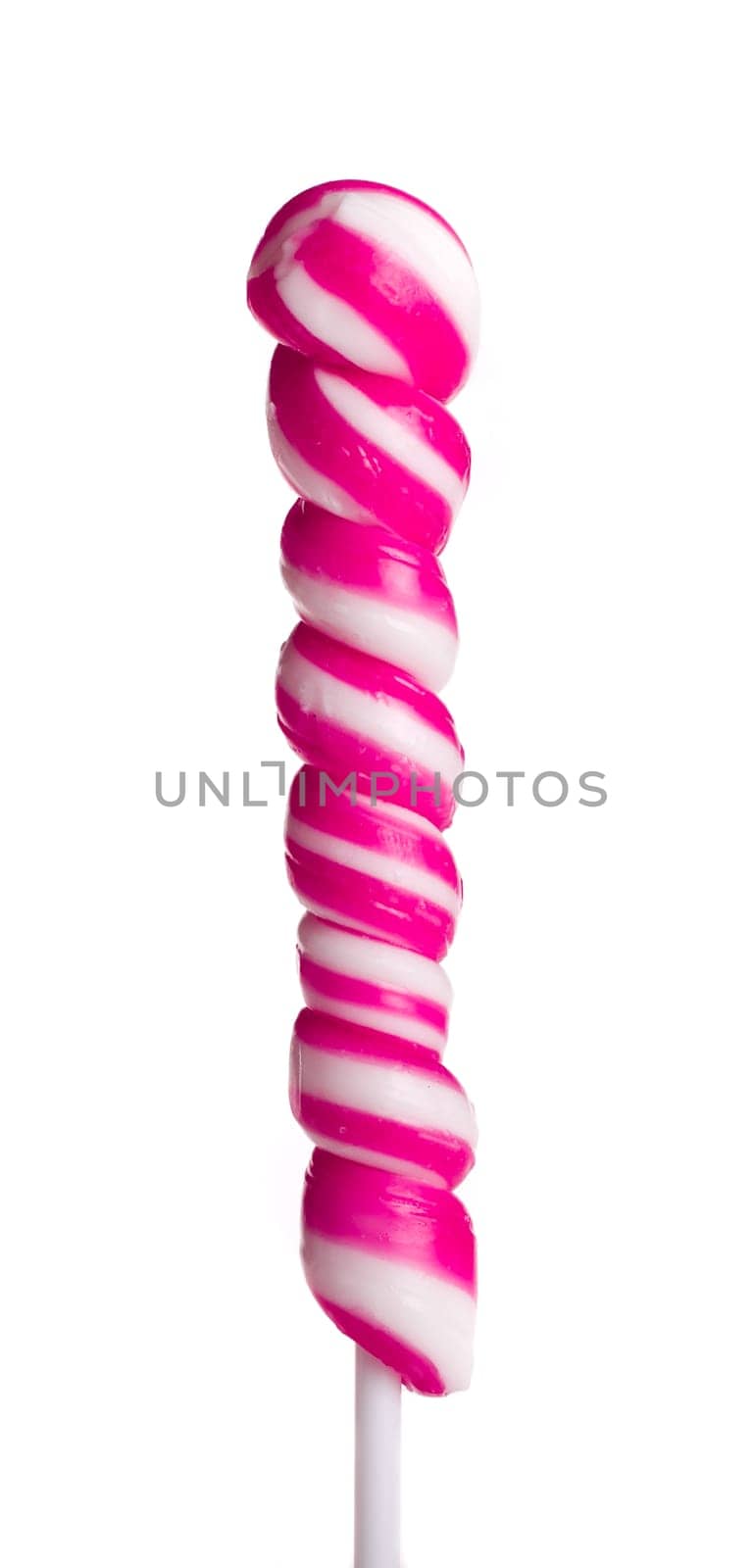 Colorful lollipop isolated on the white