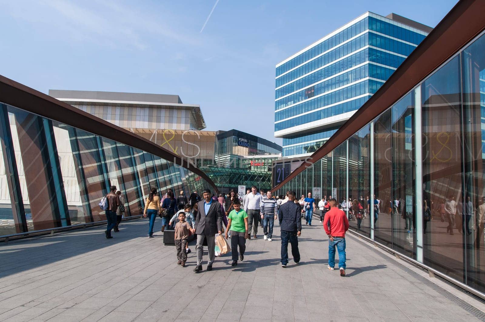 LONDON, UK – MARCH 24: Entrance to Westfields Shopping Centre, on March 24, 2012 in London. The shopping centre is currently the largest in Europe.