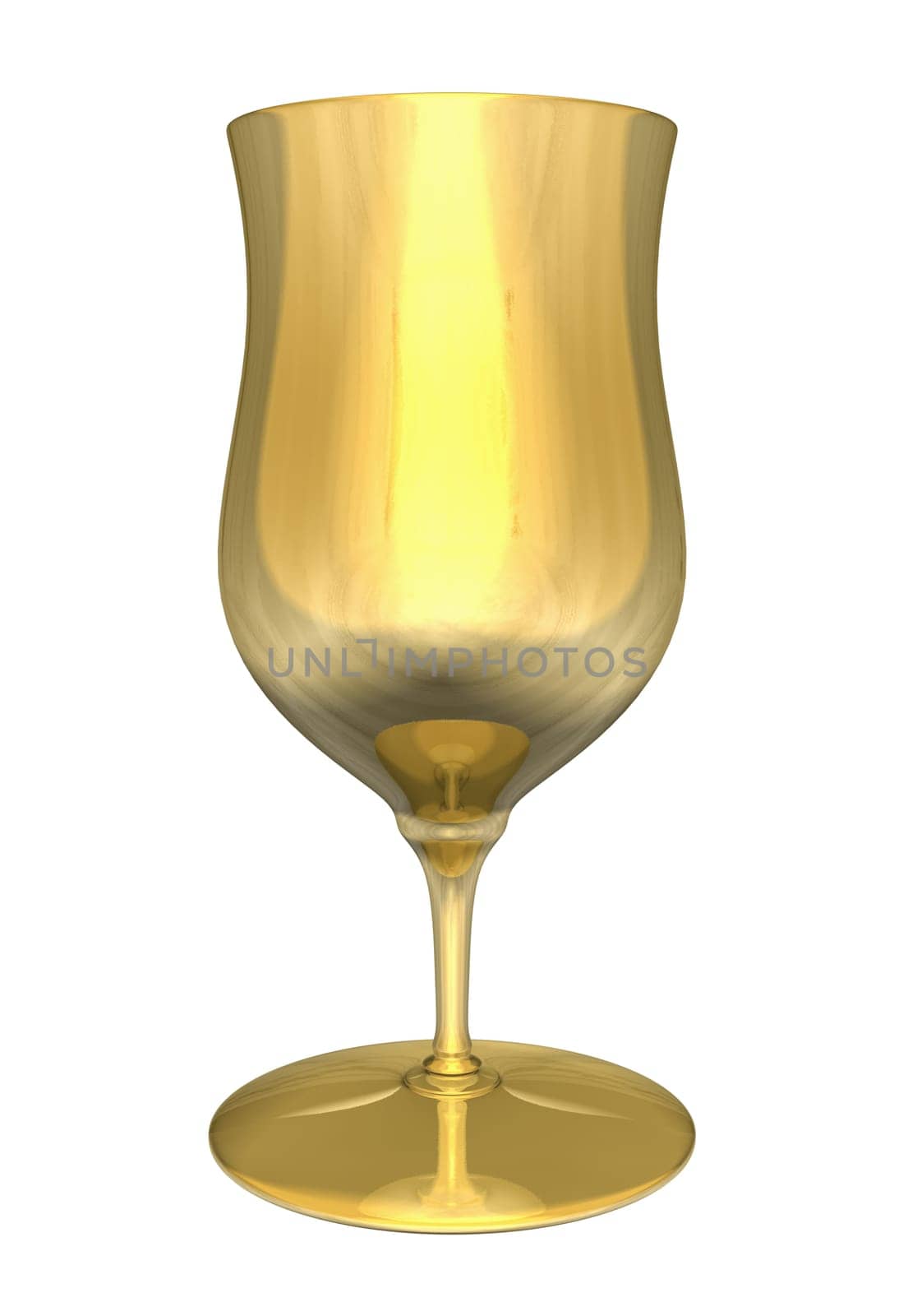 3D made - illustration of a golden cup
