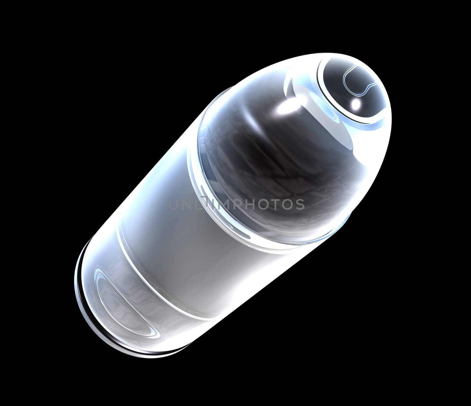 3d bullet made of glass