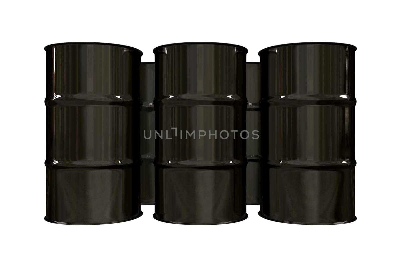 Black oil barrels - 3d