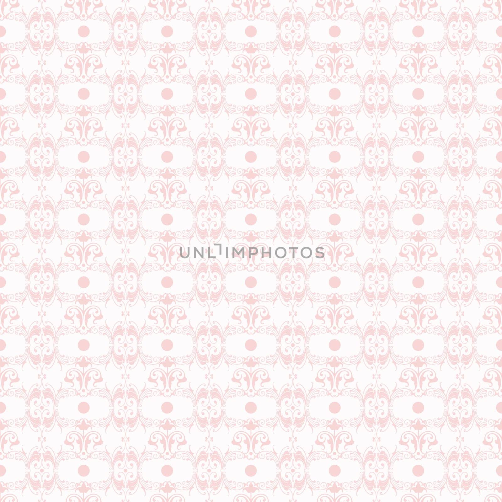 Seamless pattern of hearts and floral