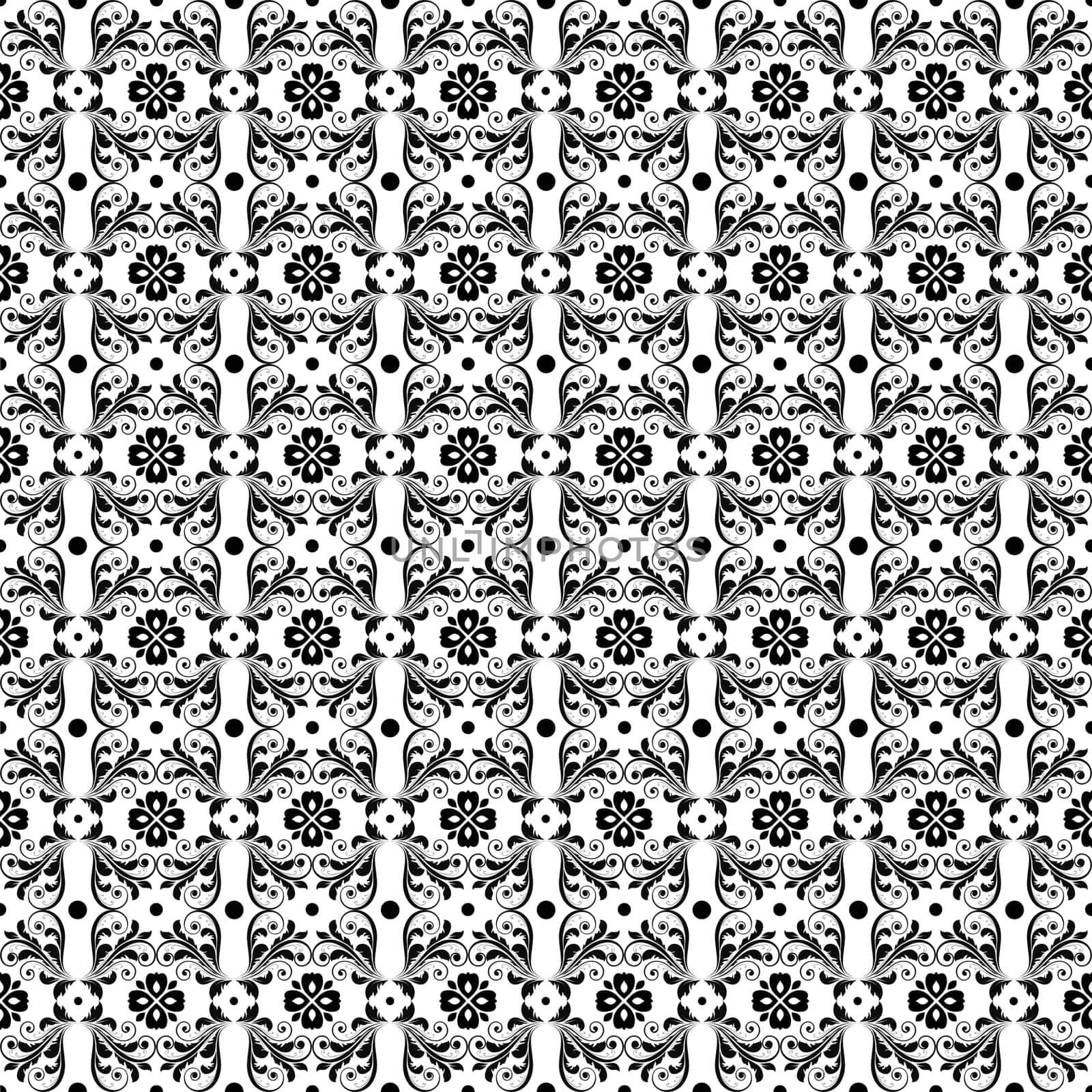 Beautiful background of seamless floral pattern