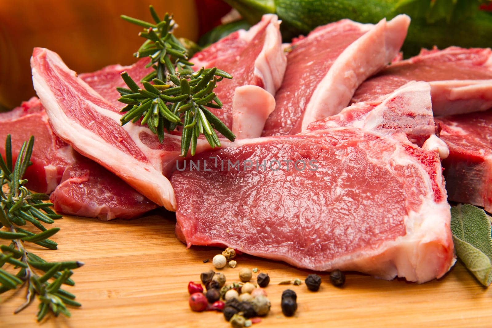 cutlet of lamb with vegetables