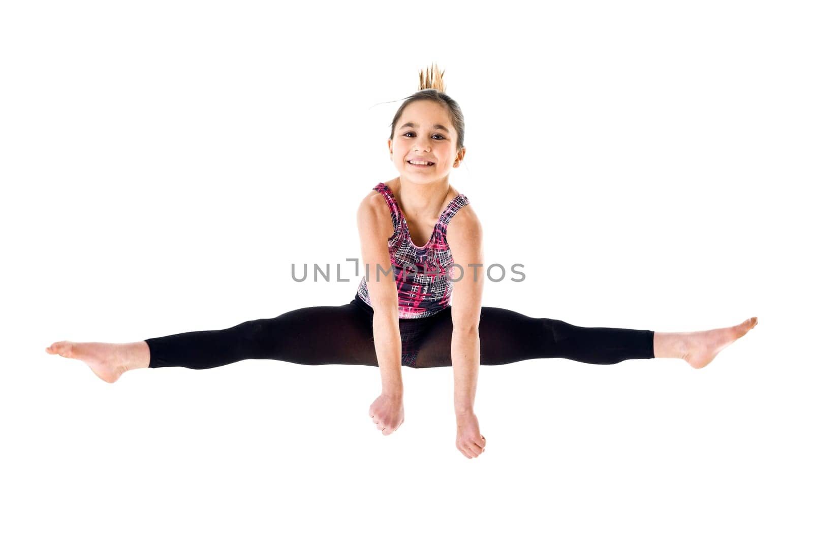 Young Gymnastic Girl isolated on white background