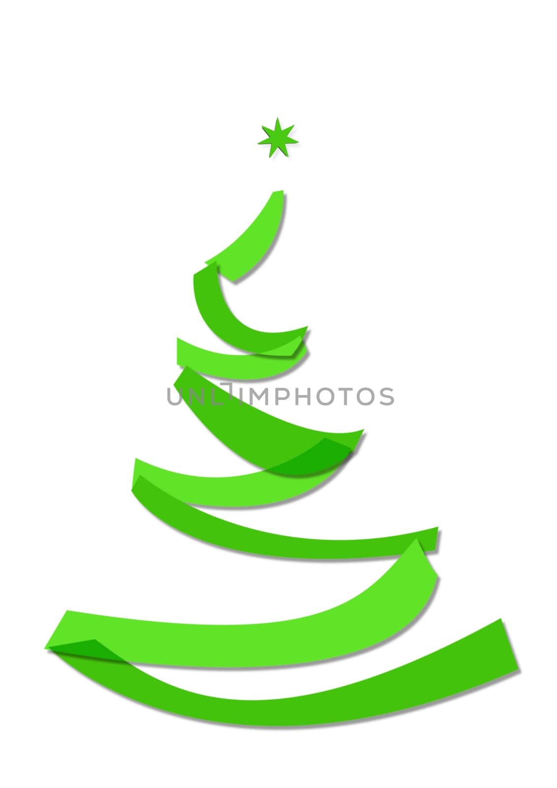 Christmas tree traditional without isolated without background