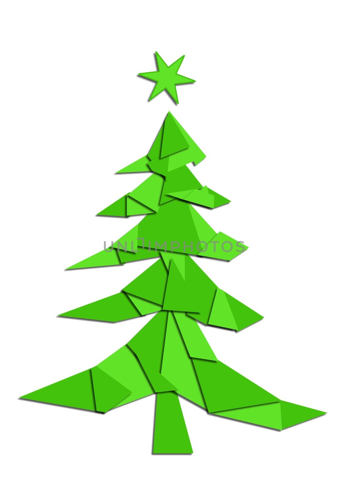 Christmas tree traditional without isolated without background