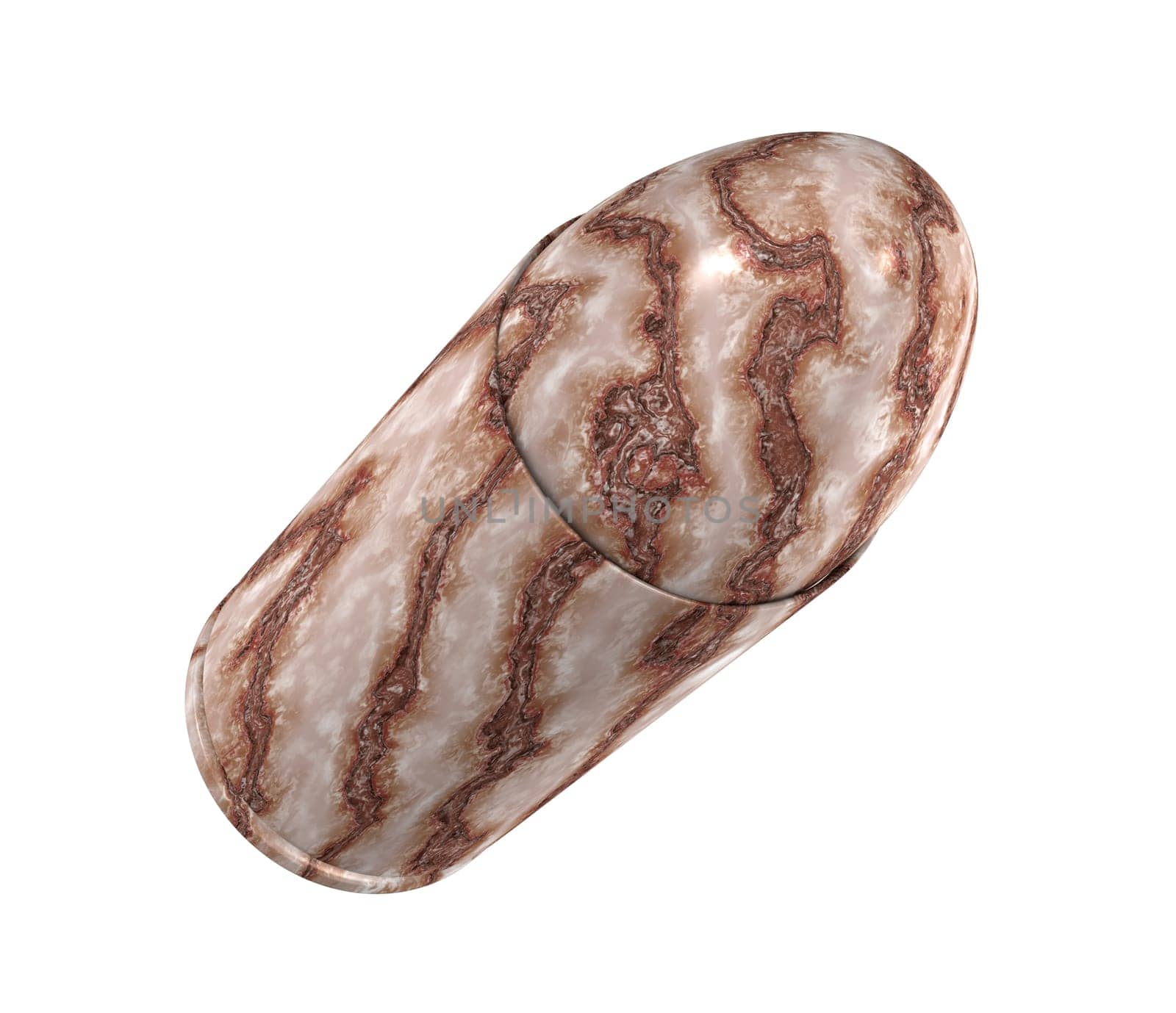 3d made - bullet made of marble