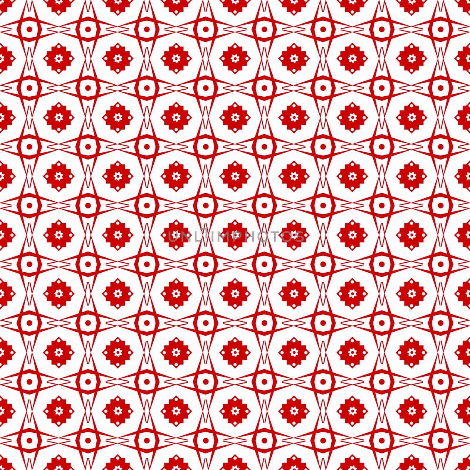 Seamless pattern of hearts and floral
