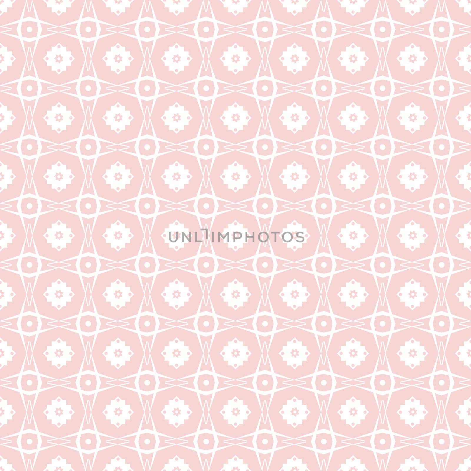 Seamless pattern of hearts and floral