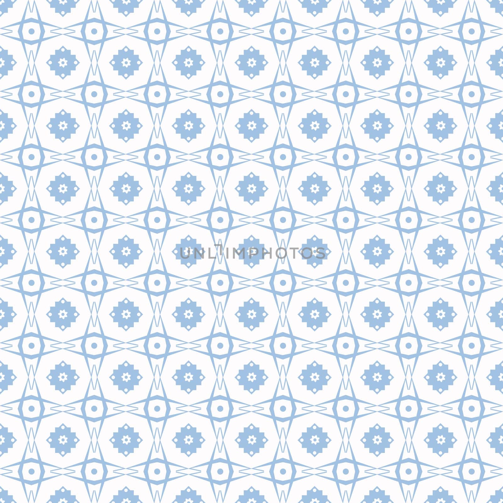 Seamless pattern of hearts and floral