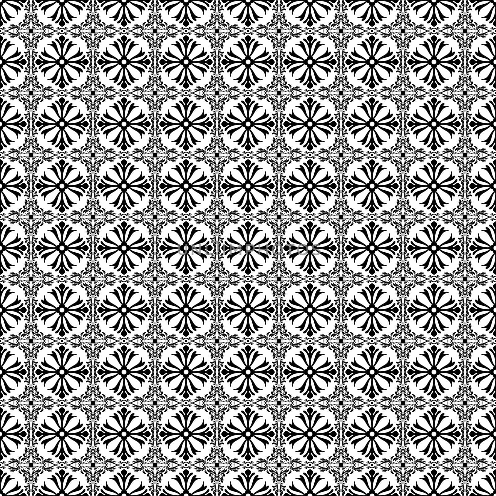 Beautiful background of seamless floral pattern