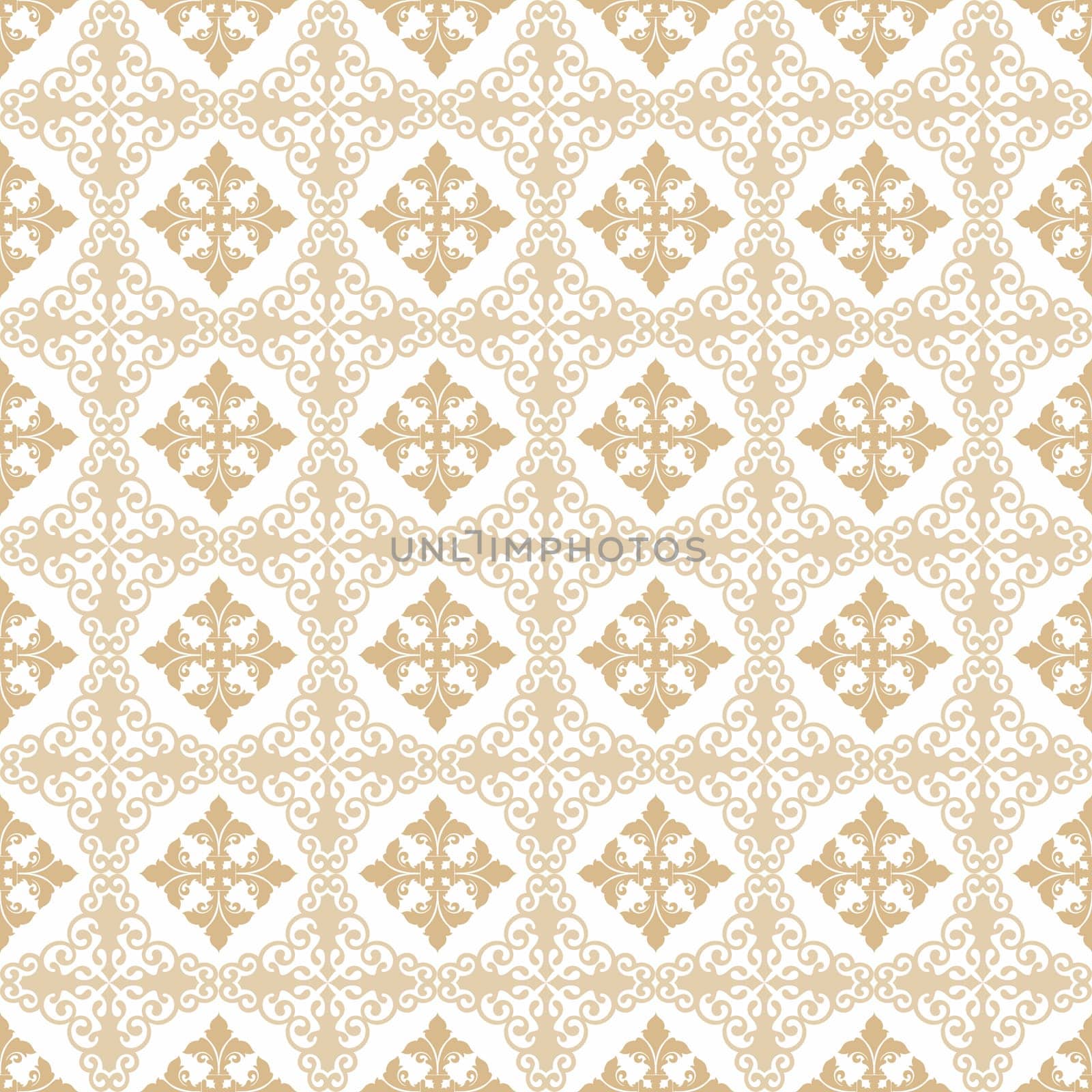 Seamless pattern of hearts and floral