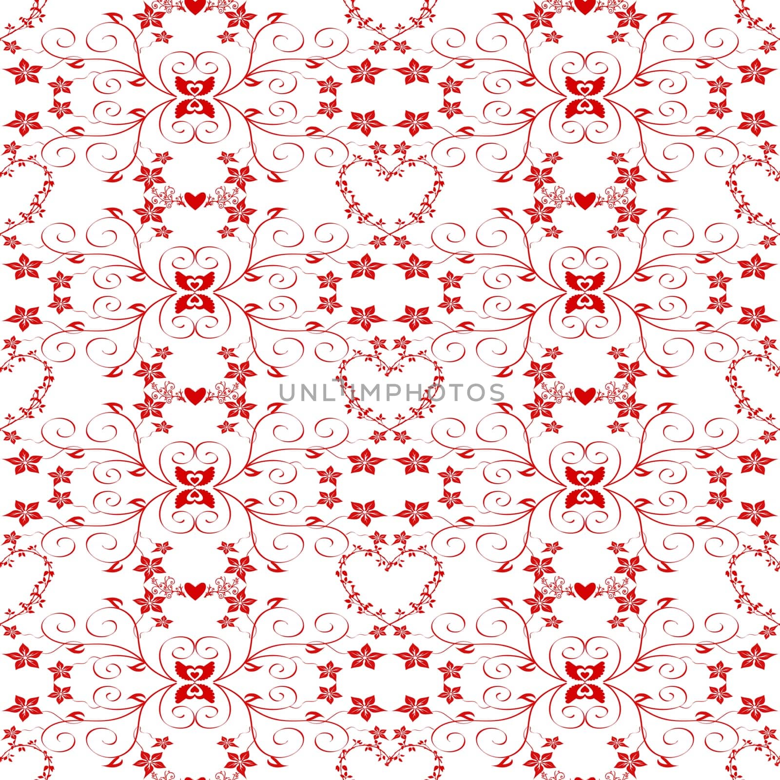 Beautiful background of seamless floral pattern