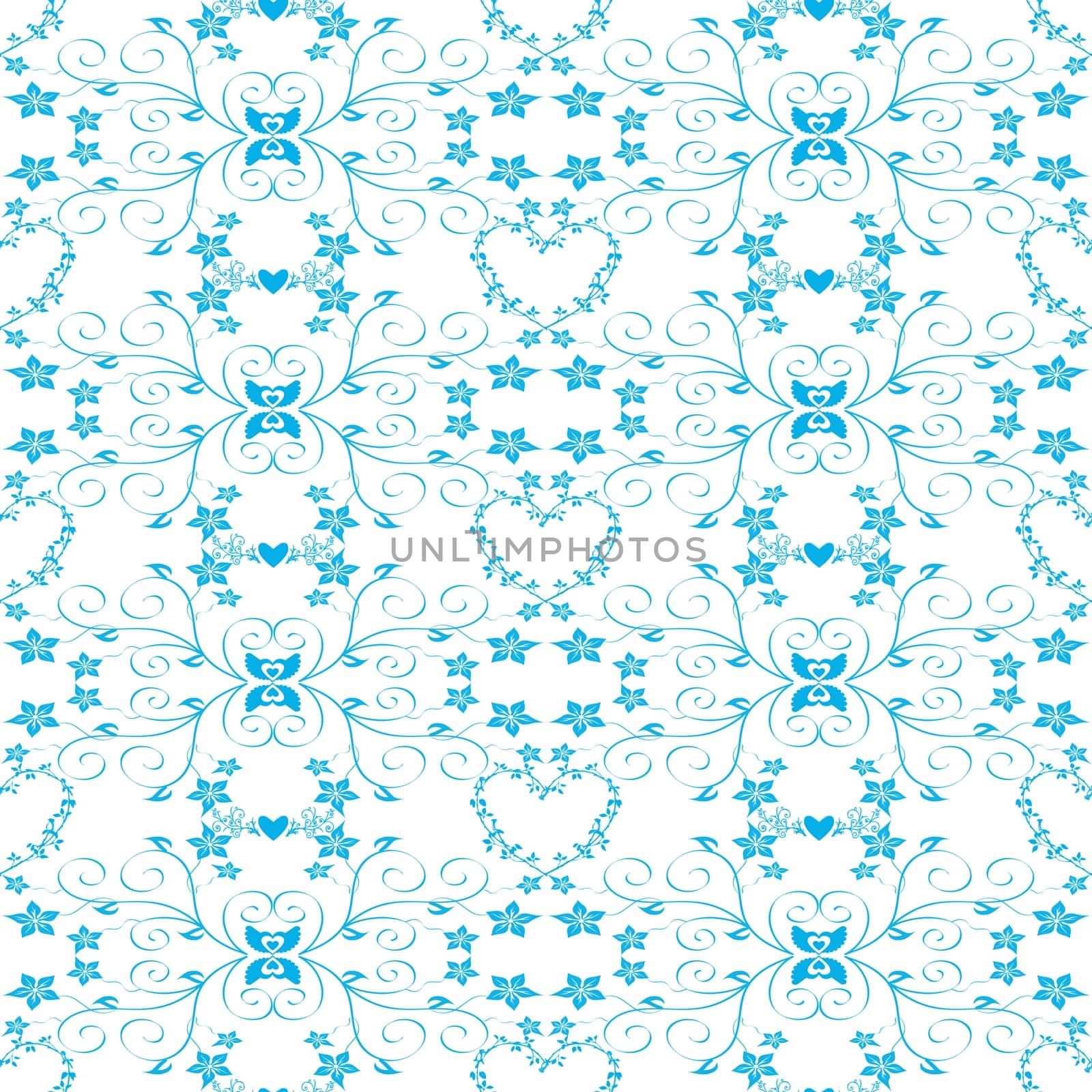 Beautiful background of seamless floral pattern