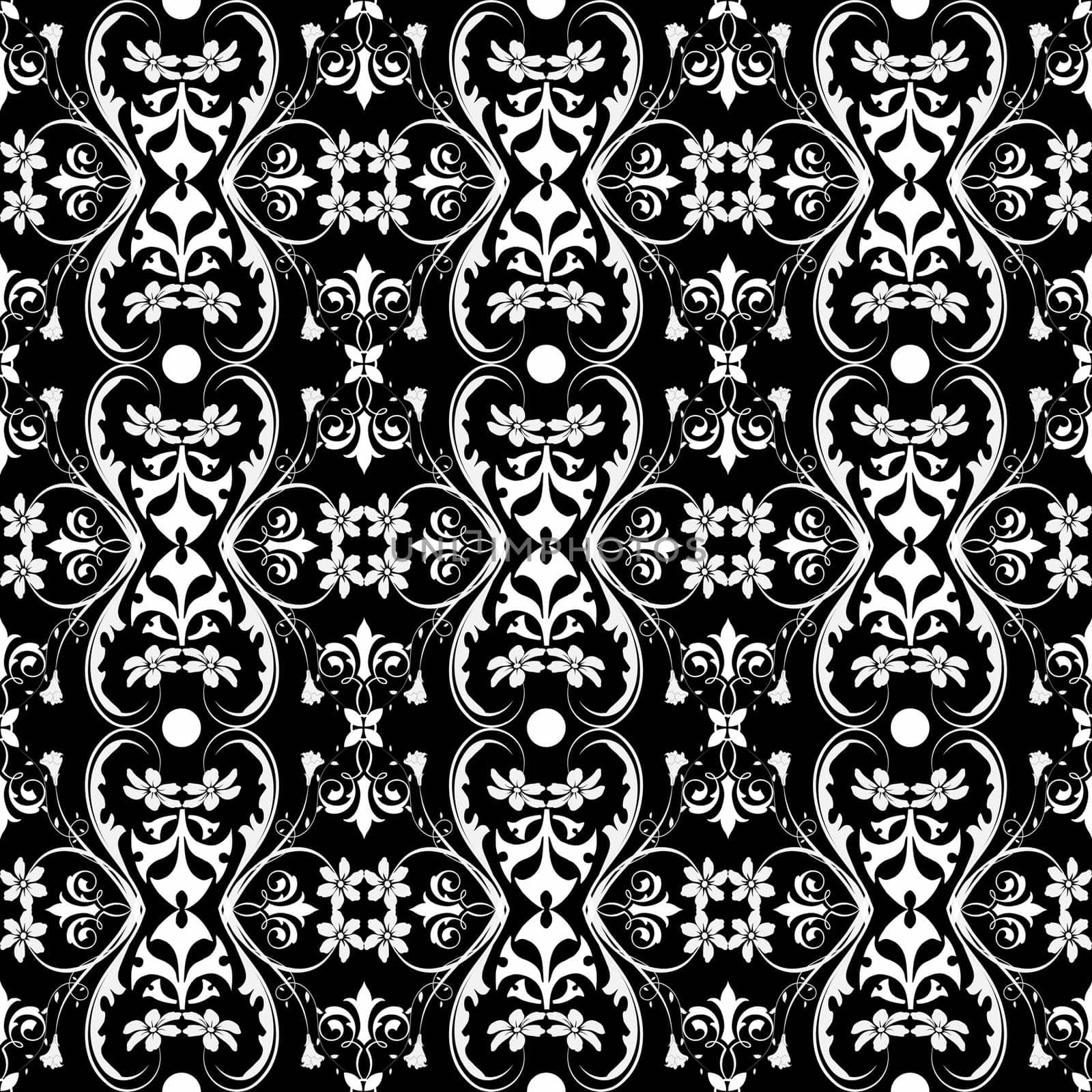 Beautiful background of seamless floral pattern