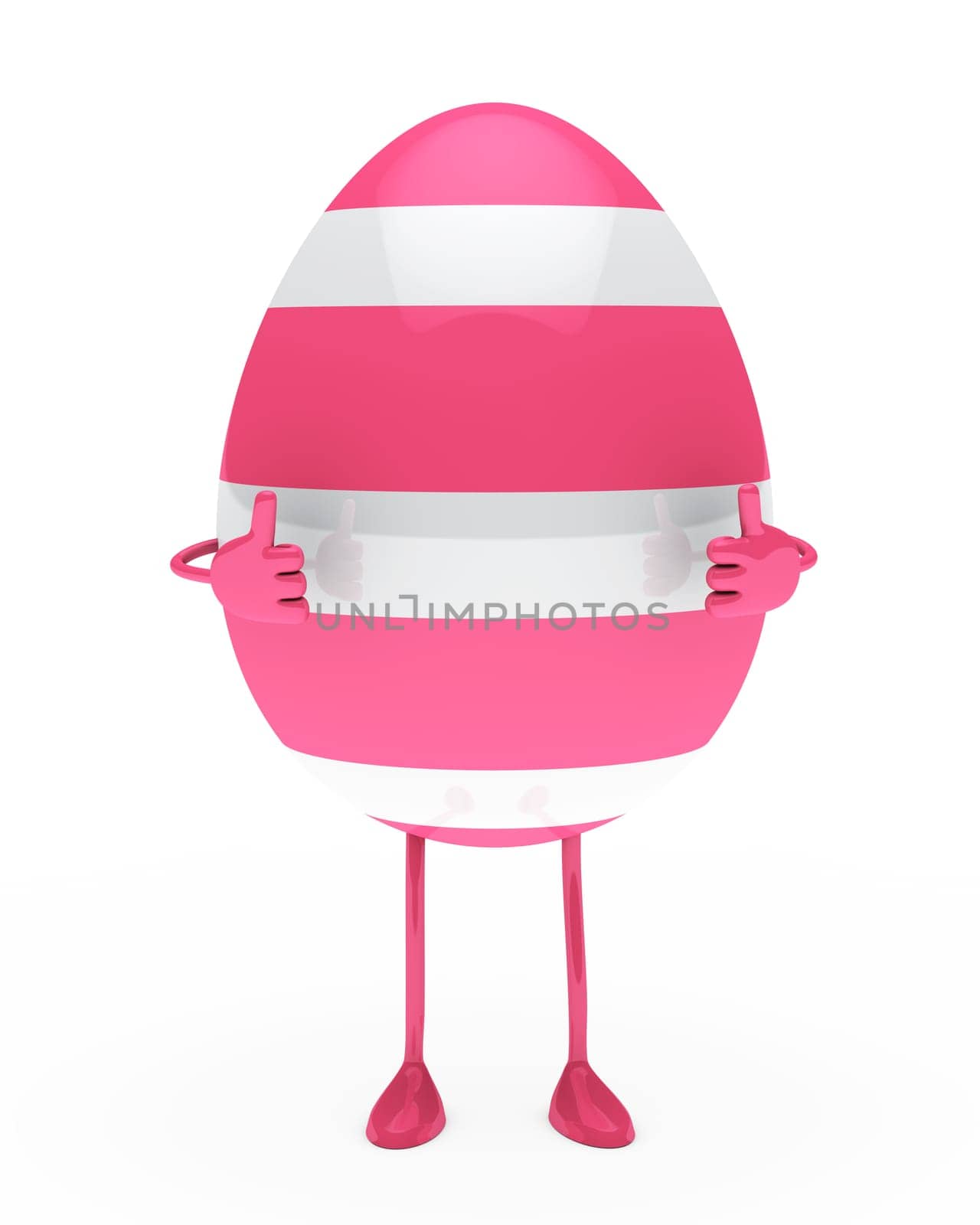 pink withe easter egg figure show top