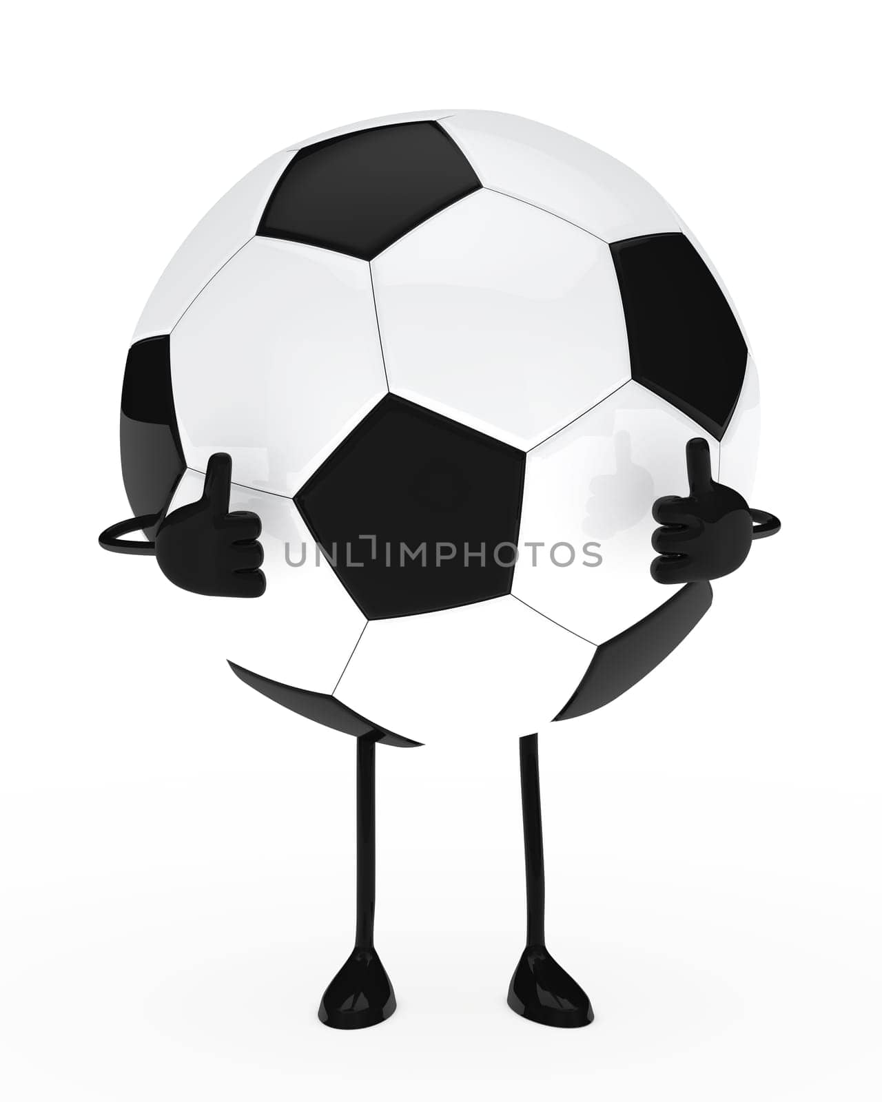football figure shows top on white background