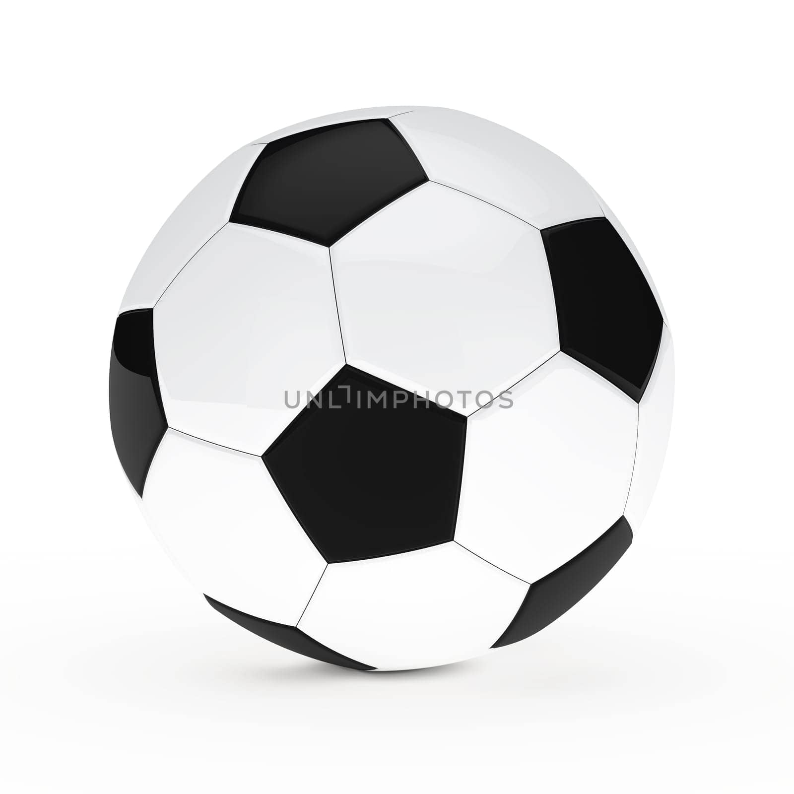 black white soccer football on white background