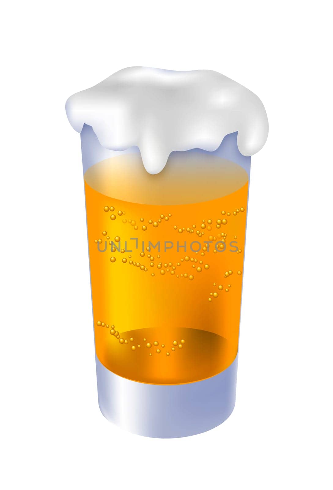 Illustration of the glass of beer