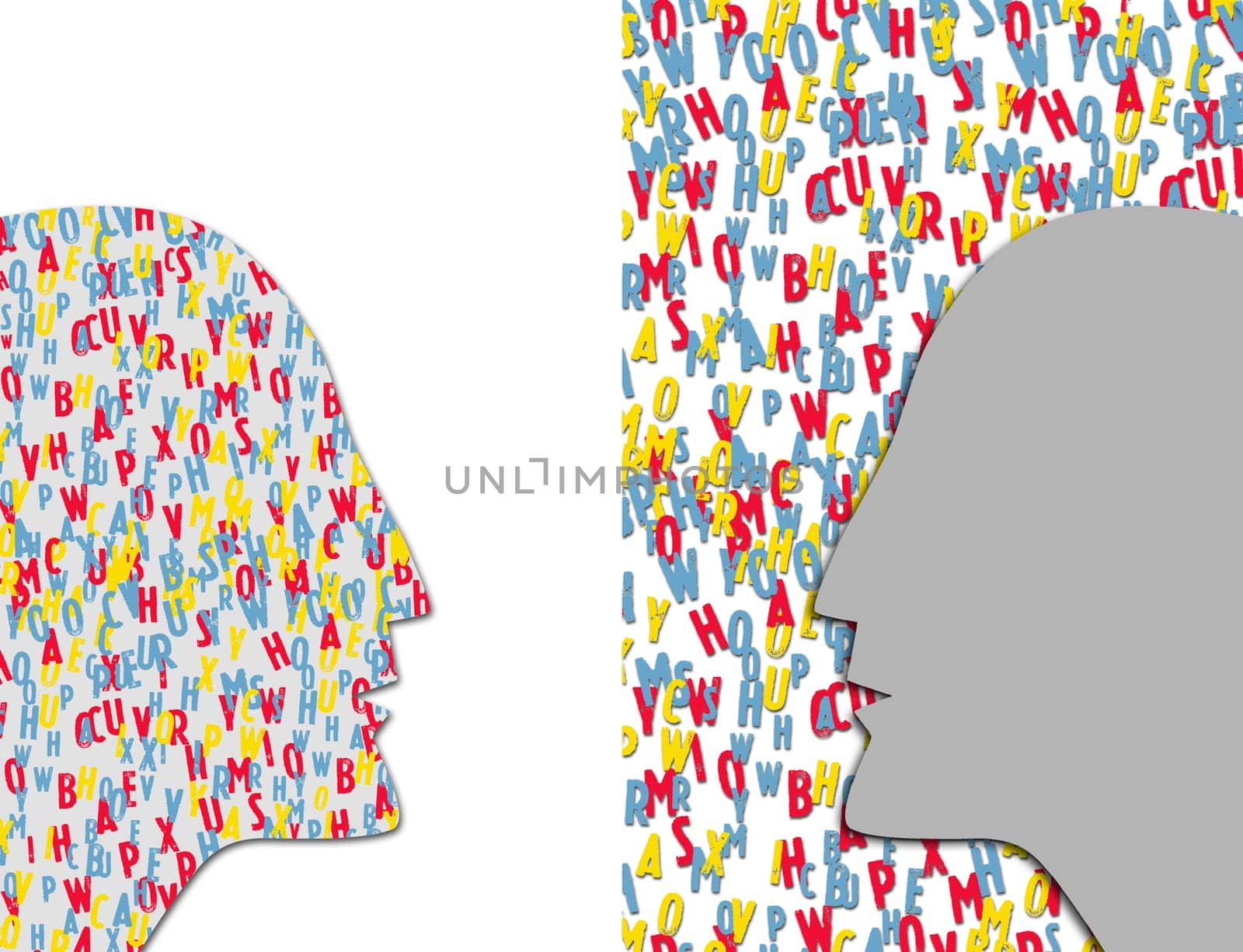Abstract image of the people talking - dialogue - quarrel
