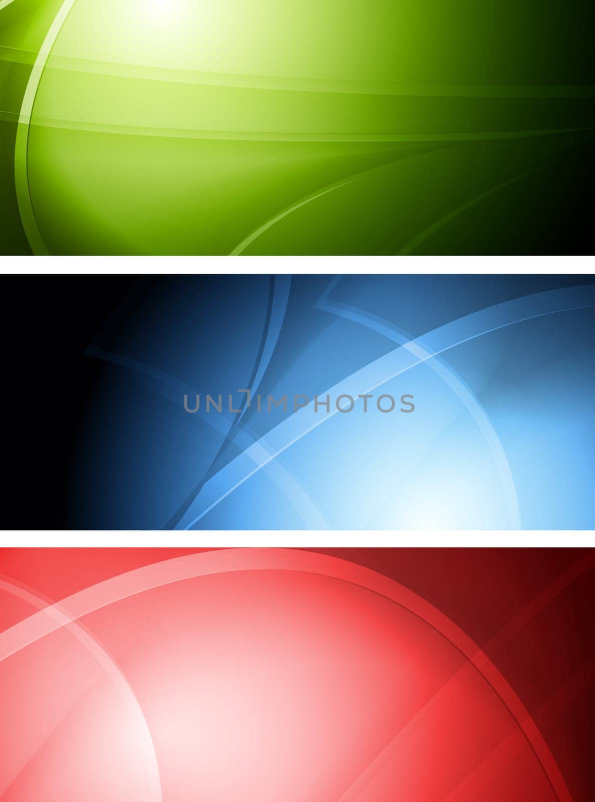 Set of colourful wavy banners. Vector illustration eps 10