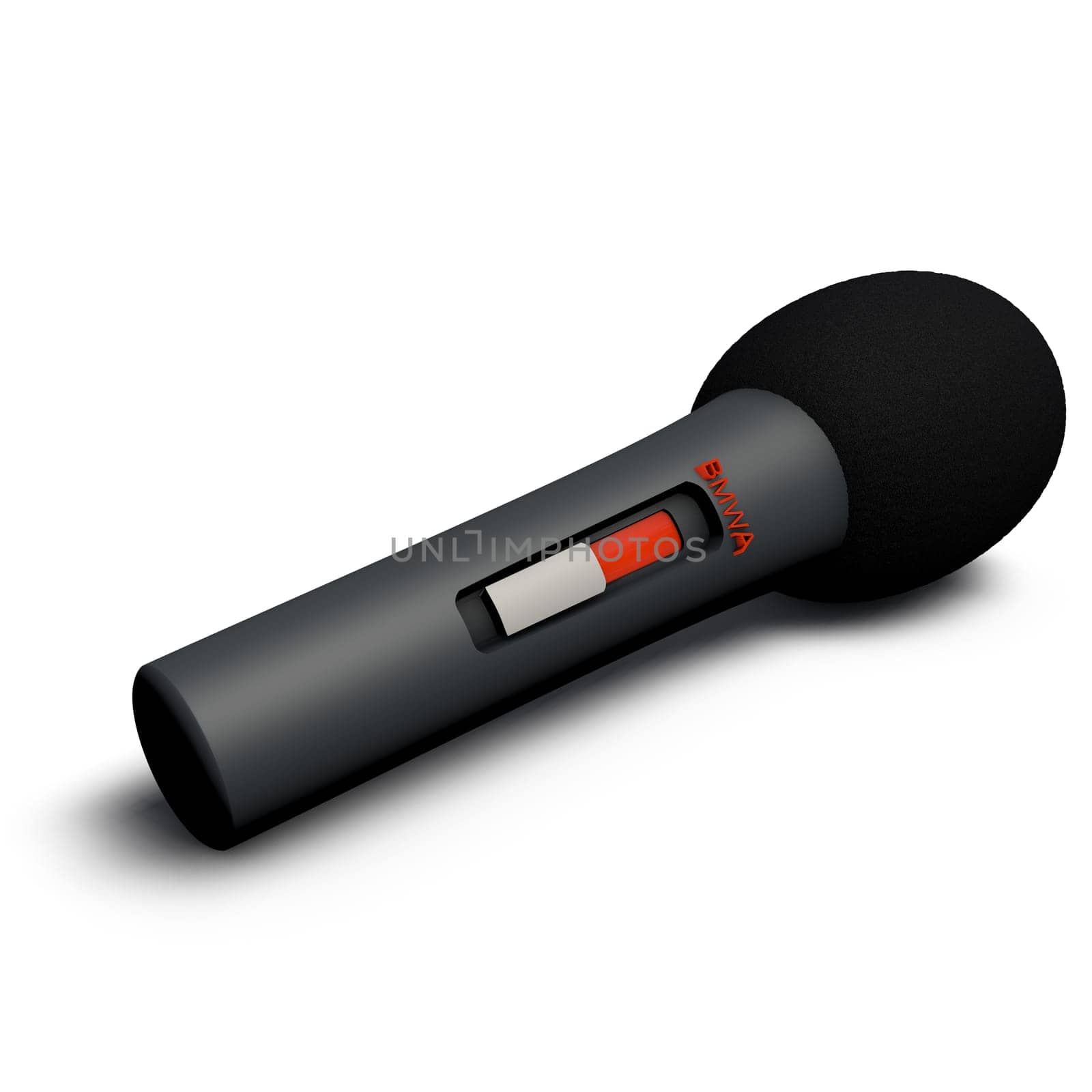 a black microphone for recording the voice