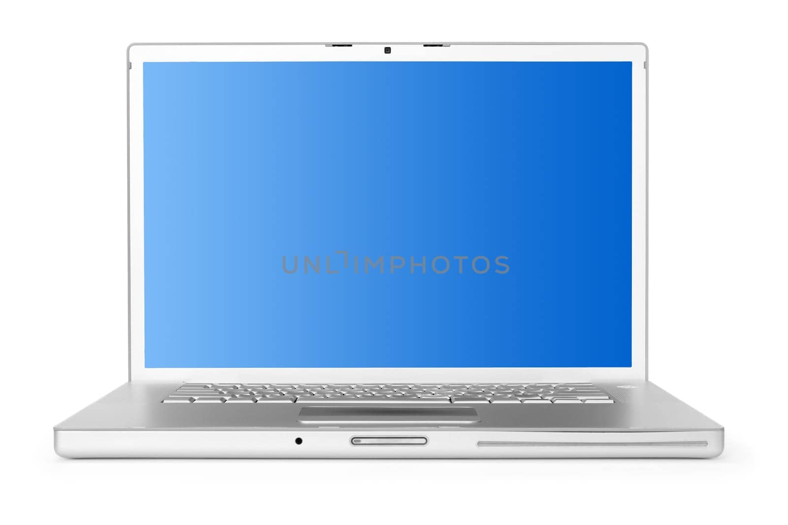 laptop with clipping path for blue screen
