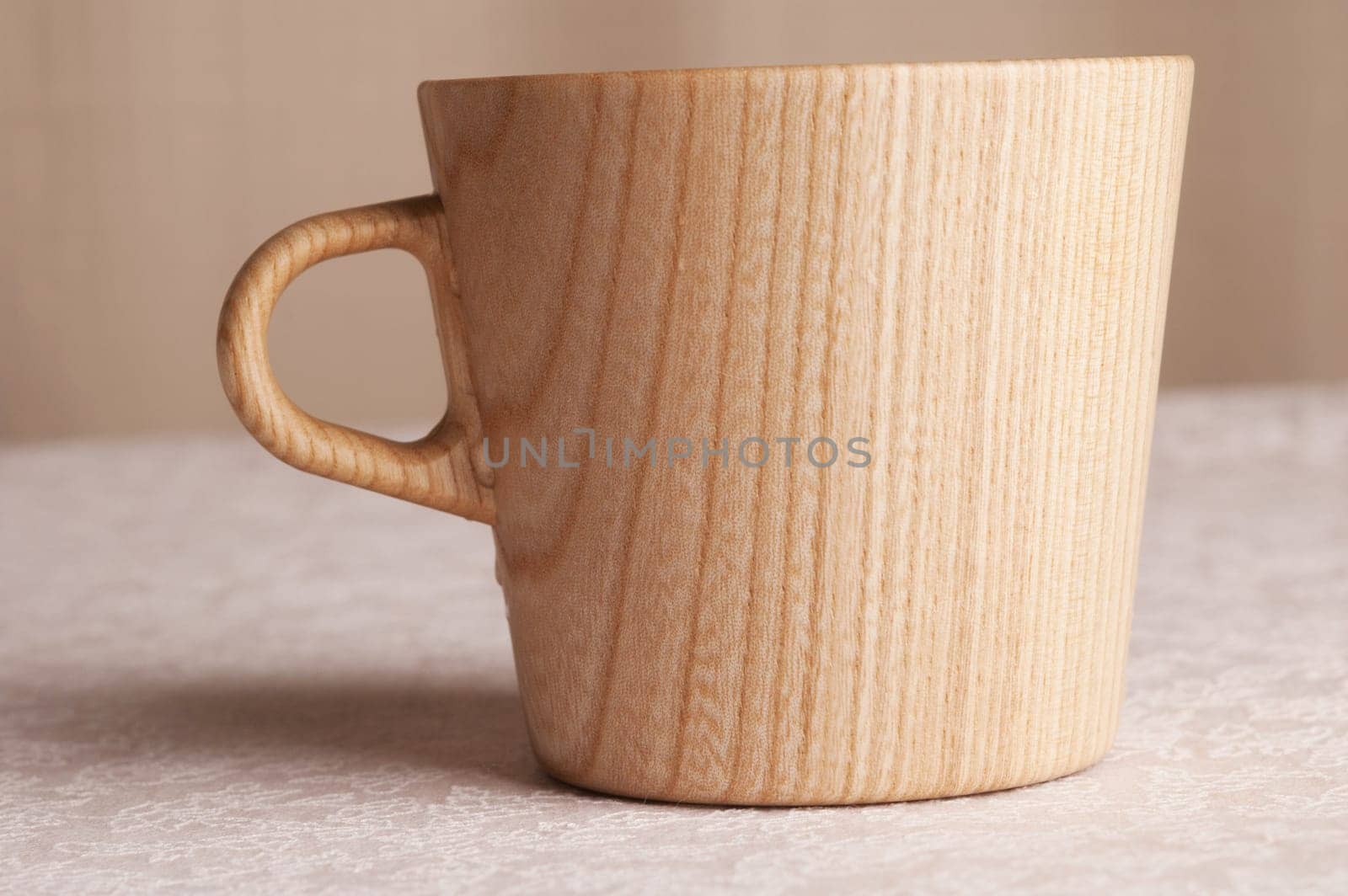 Wooden Mug on Table