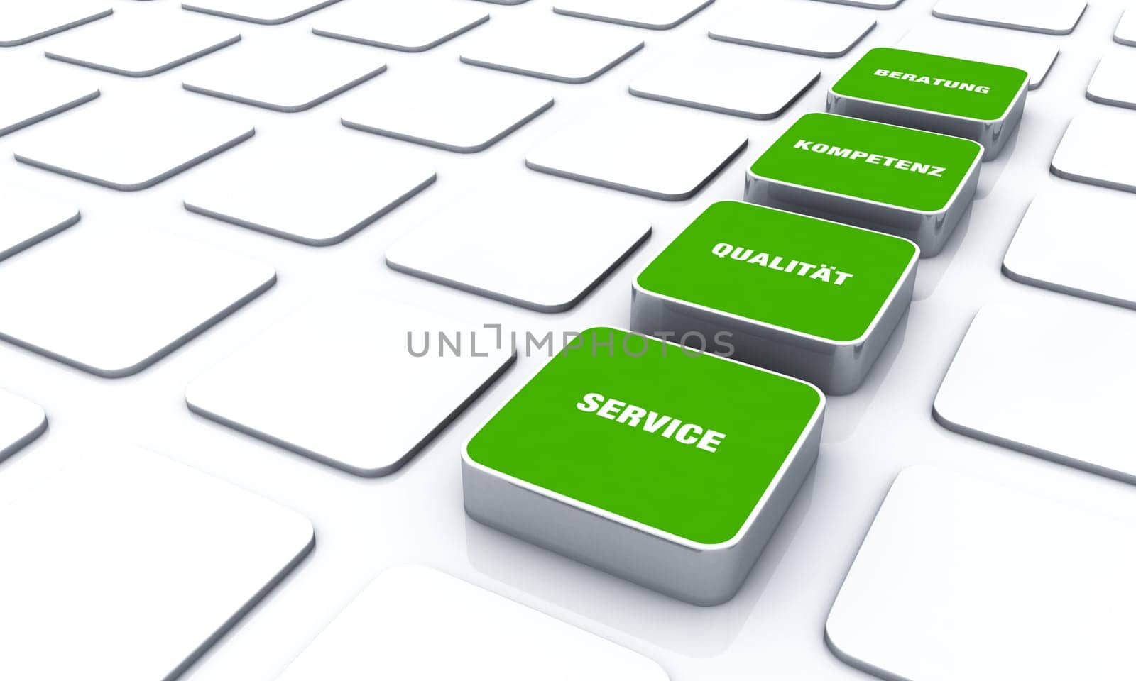 Cuboid Concept Green - Consulting Competence Quality Service 3