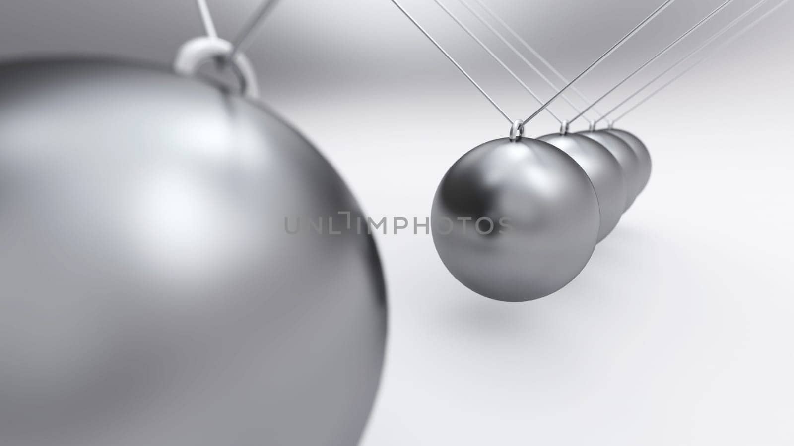 3D Shot Put Pendulum Silver on White