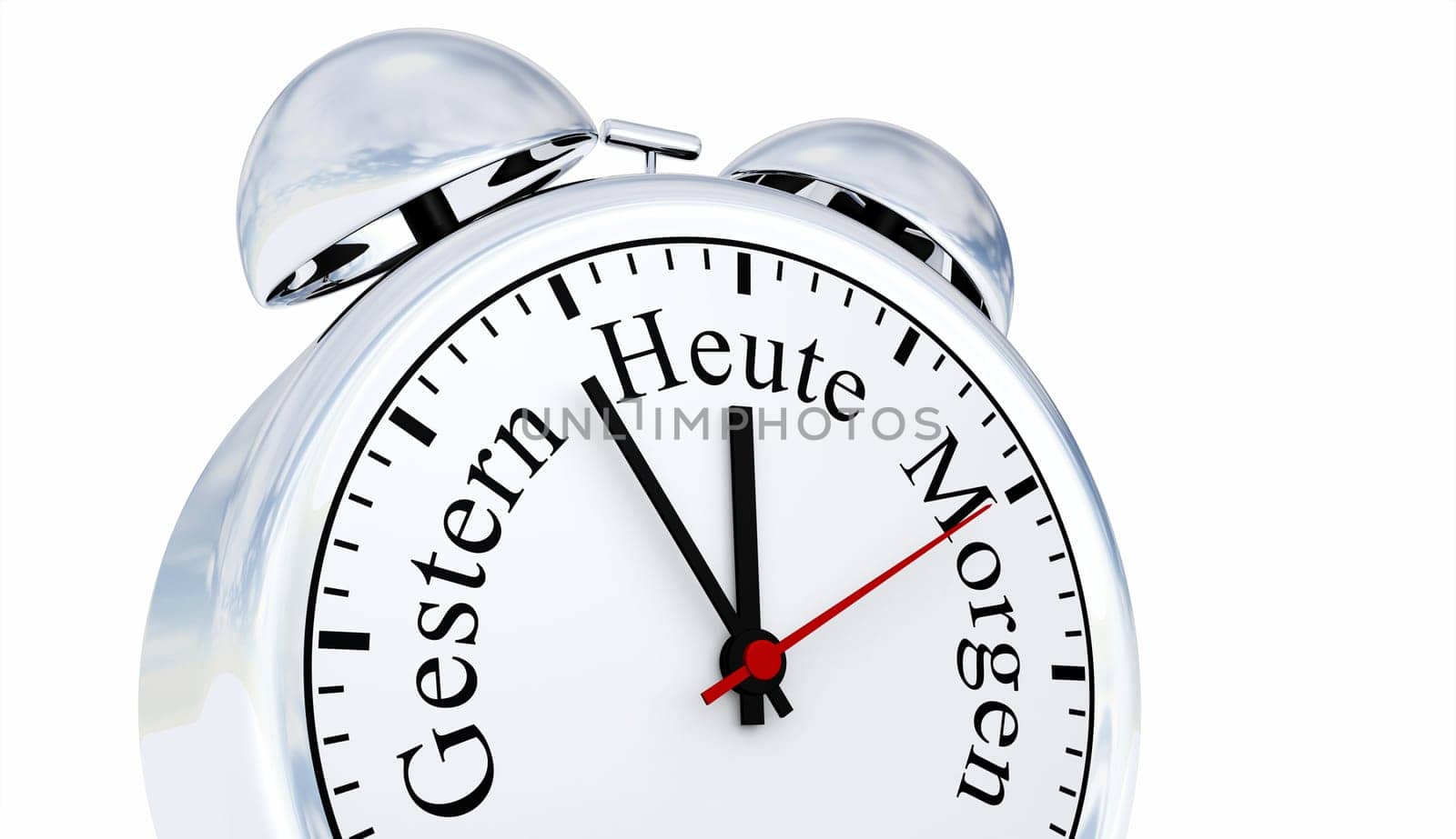 Alarm Clock Concept Silver - Today Yesterday Tomorrow 4