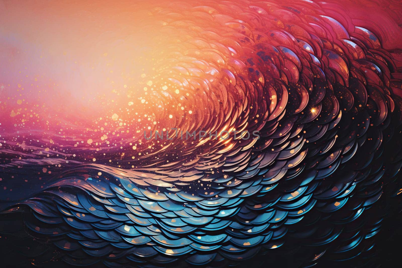 Abstract wave background. Vintage tone.