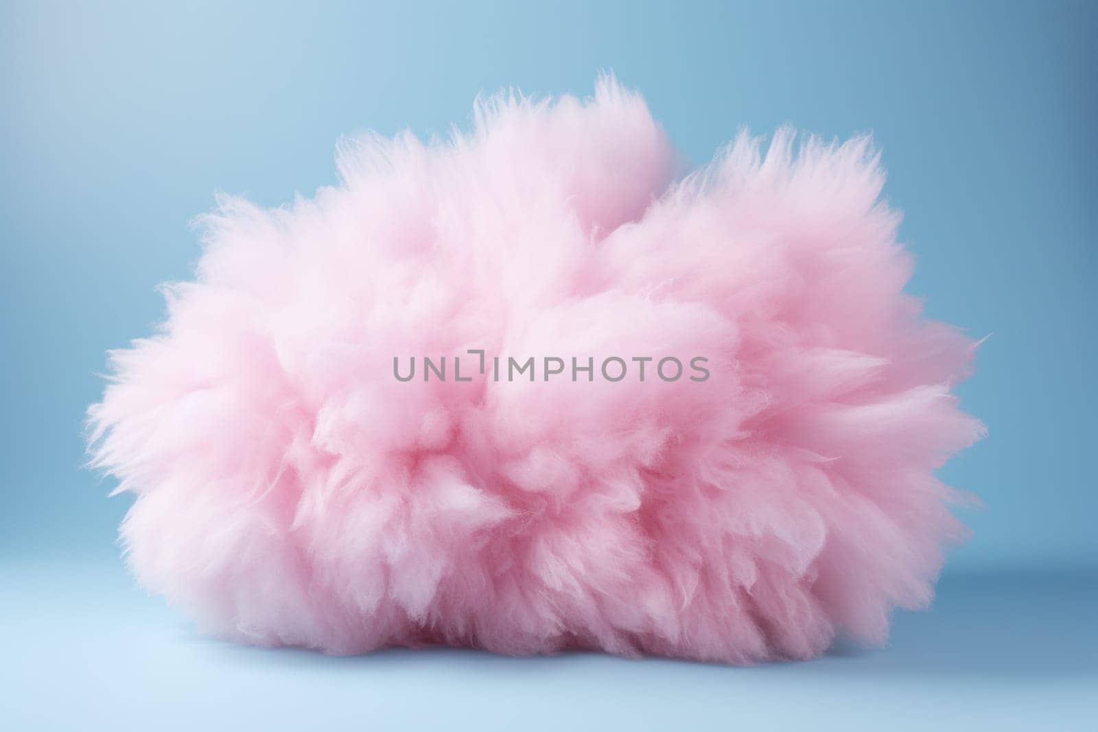 Soft pink ink in water. Pink fluffy ink cloud on blue background. Abstract background.