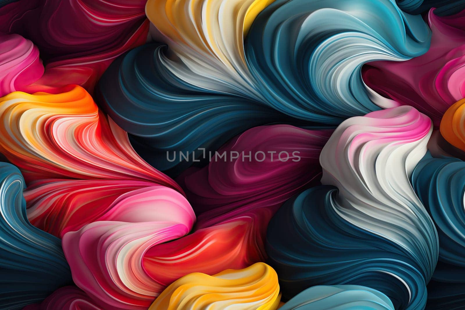 Multilayer colored texture gradient banner. Texture of colorful wavy layers.