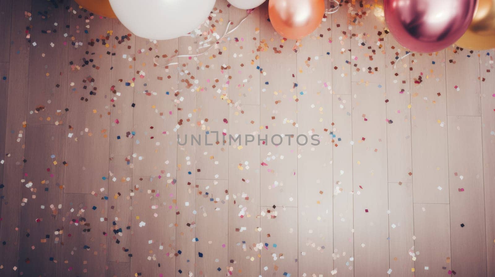 Background floor with shining confetti. Cleaning up after the holiday, the party by natali_brill