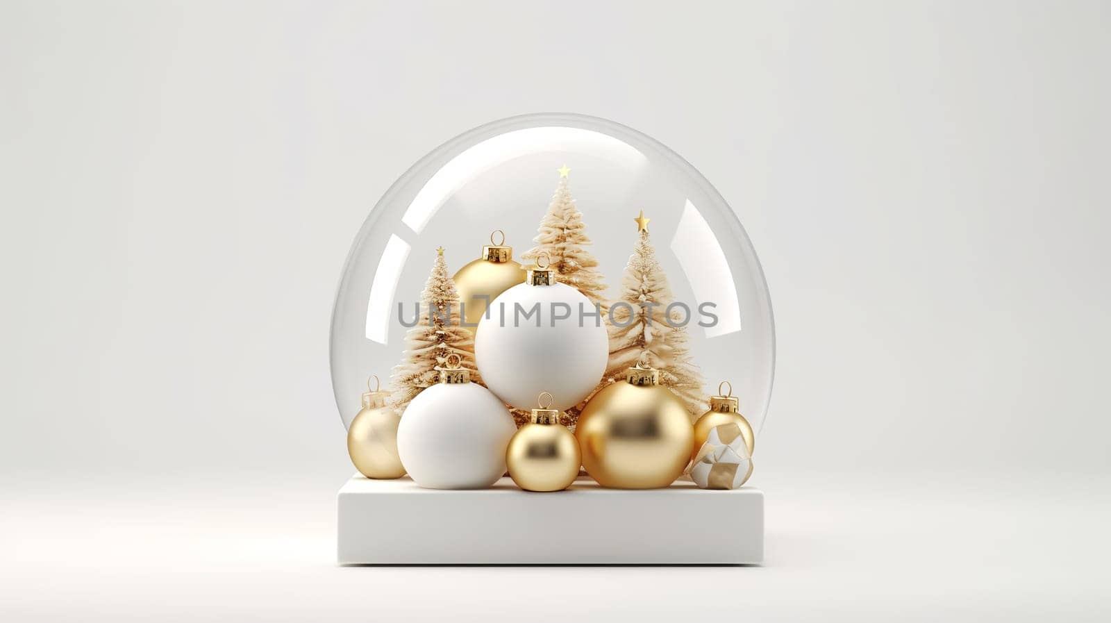 Luxurious Christmas decorations with glass balls by AndreyKENO