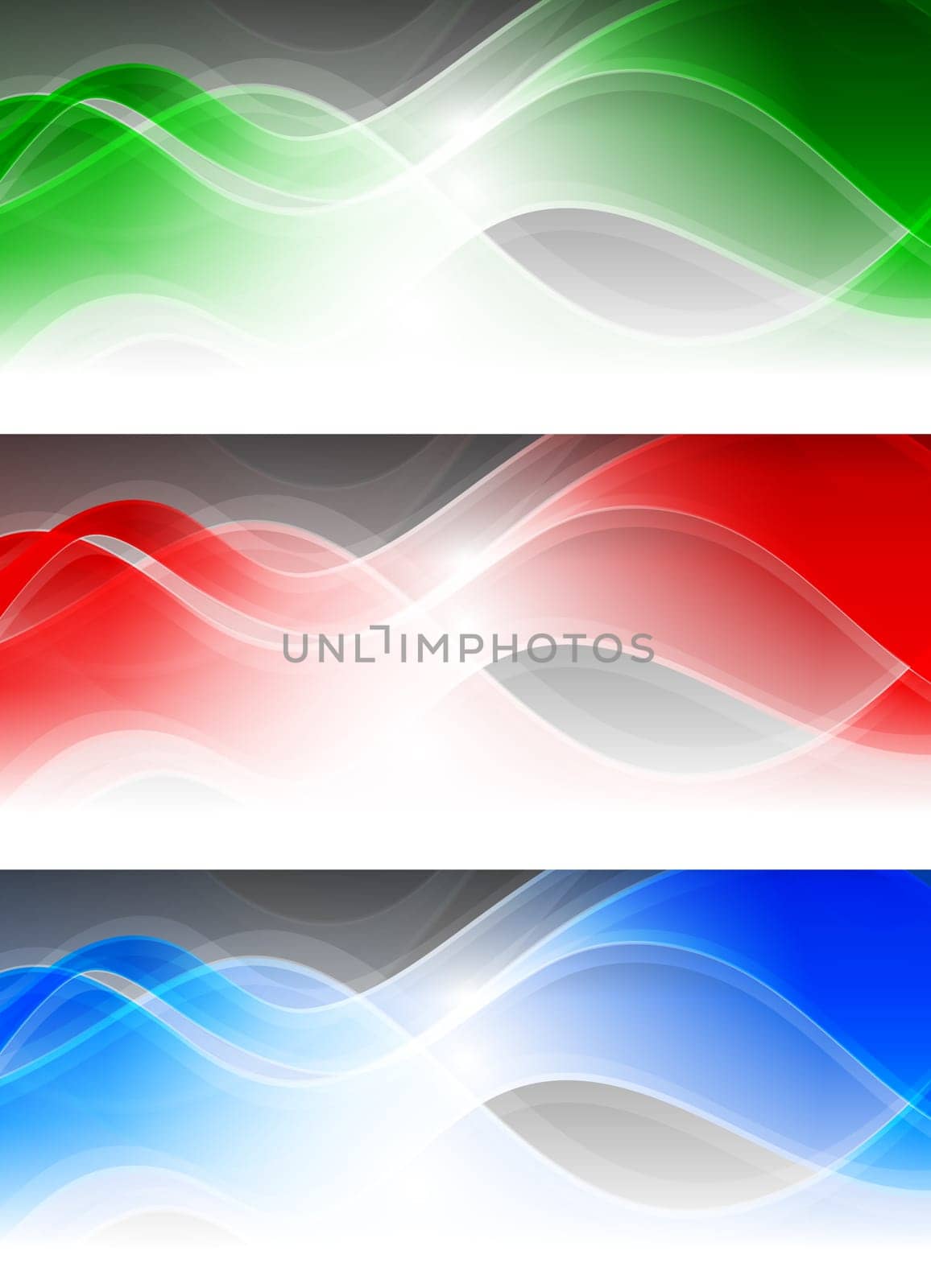 Vector banners with elegant vibrant waves. Eps 10