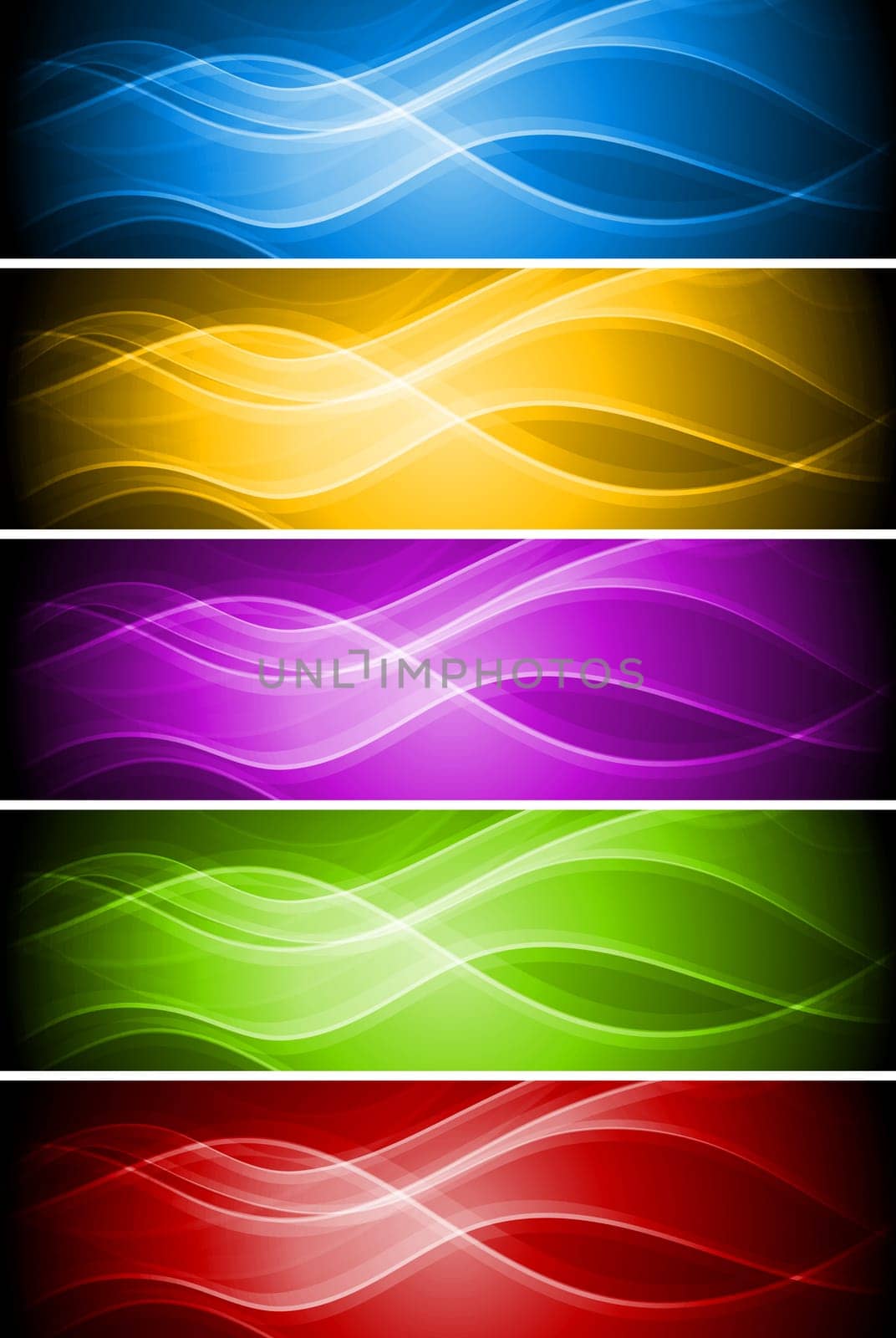 Abstract wavy banners collection. Vector illustration eps 10