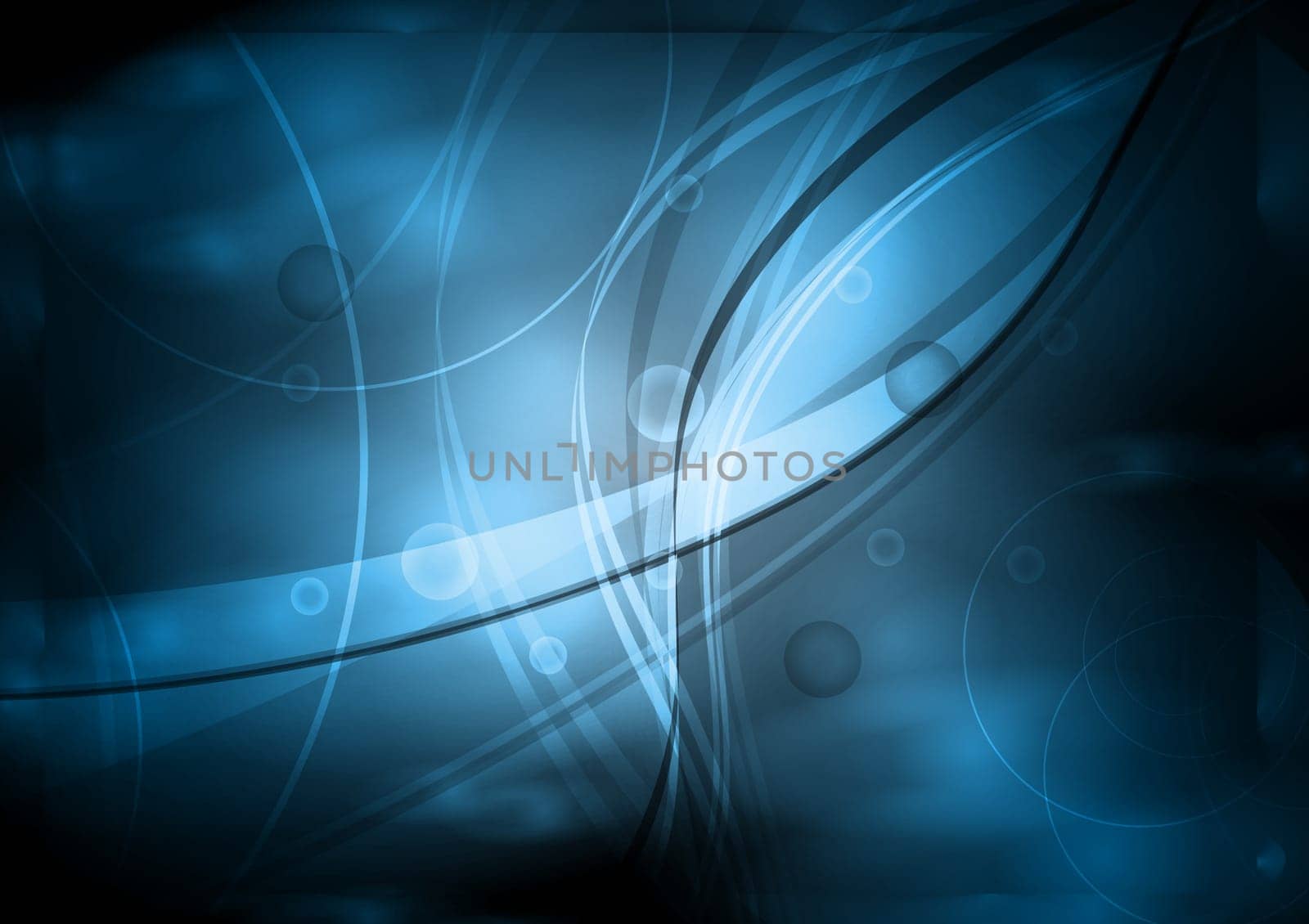 Dark blue background with elegant waves. Eps 10