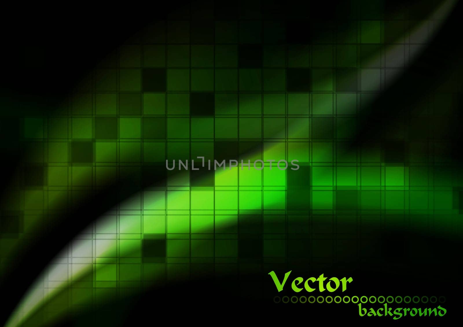 Square texture on dark green backdrop. Eps 10 vector illustration