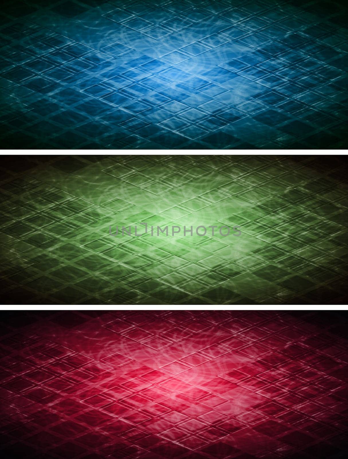 Set of abstract banners with square texture. Eps 10