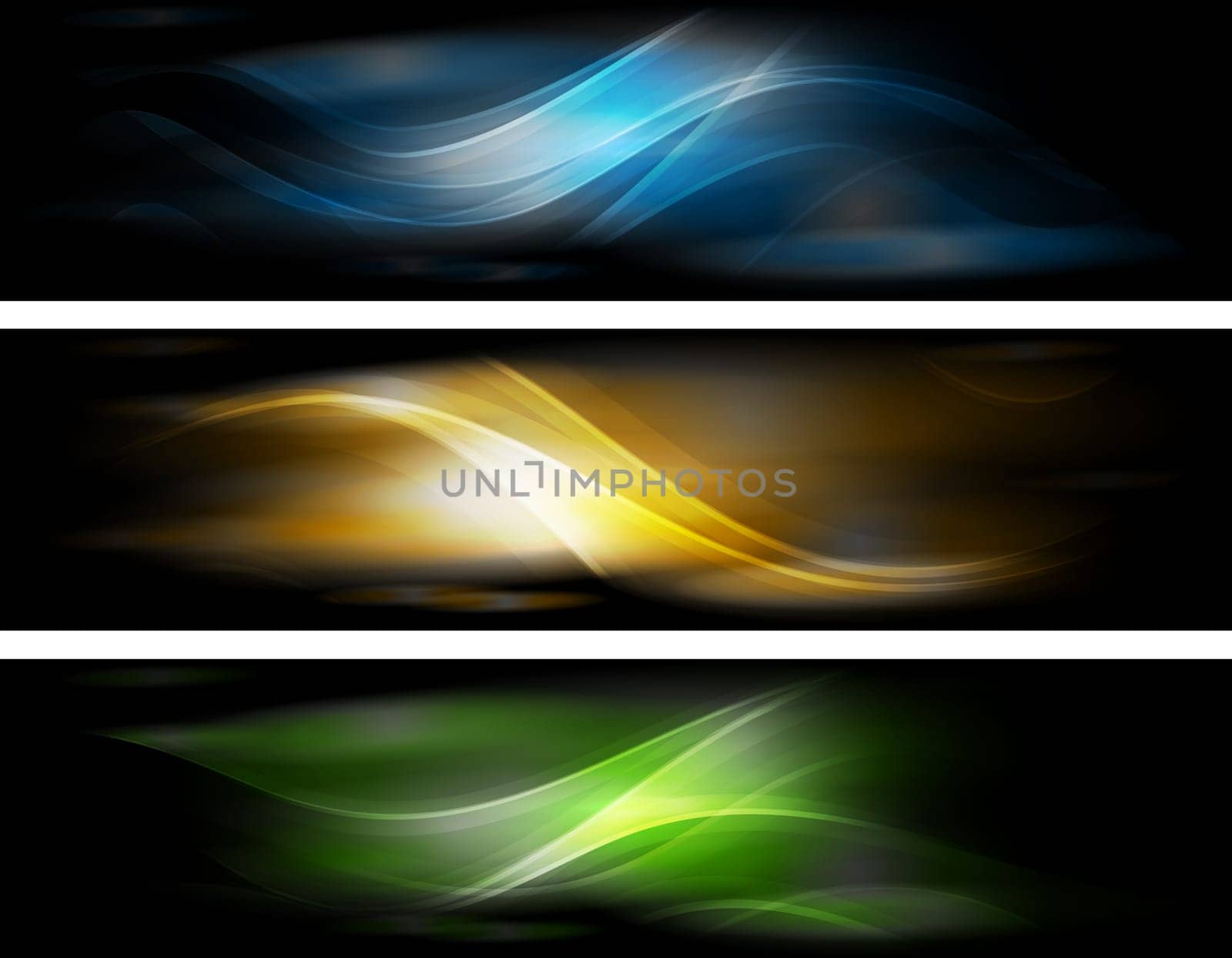 Set of elegant iridescent banners. Eps 10 vector illustration
