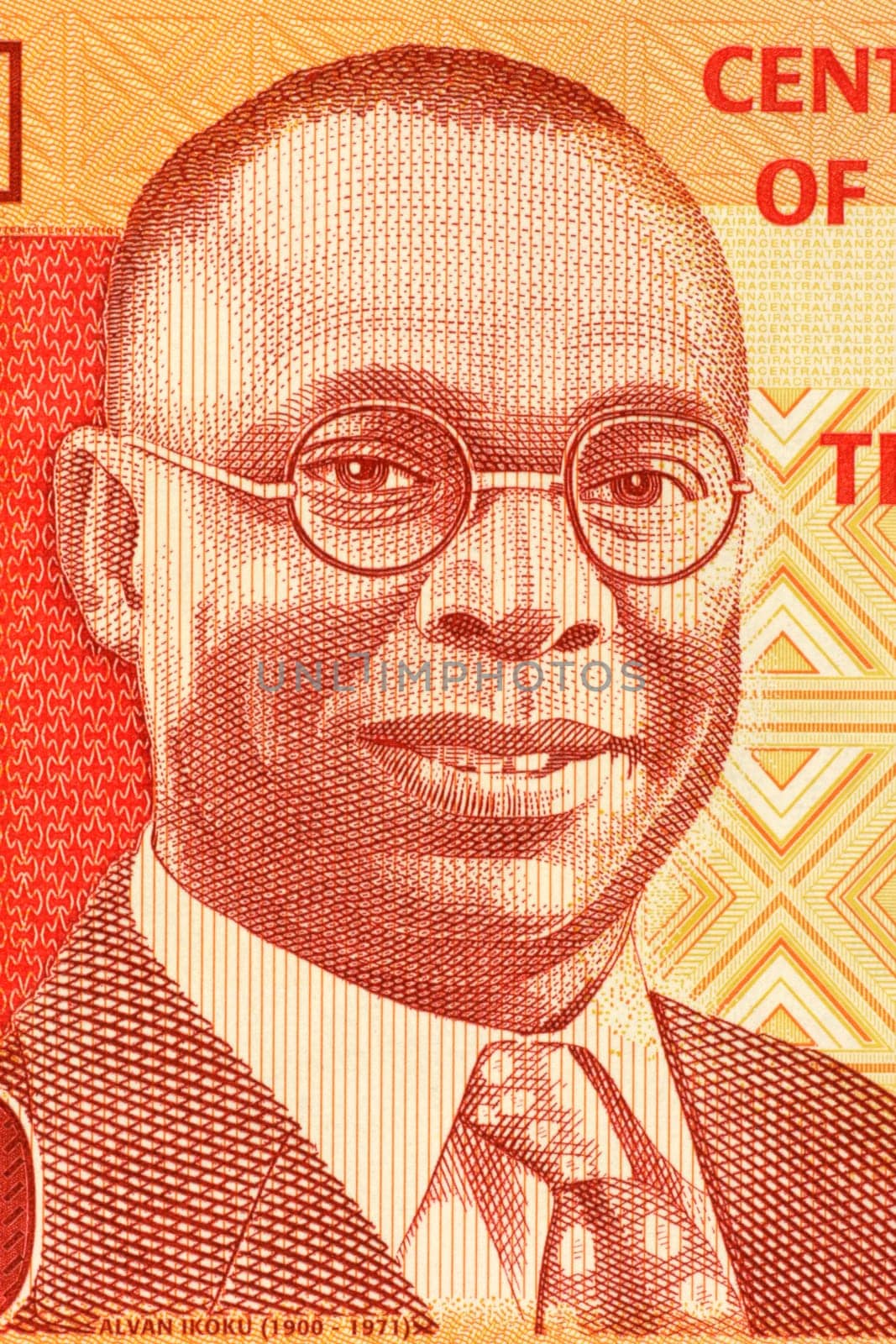 Alvan Ikoku (1900-1971) on 10 Naira 2006 Banknote from Nigeria. Nigerian educator, statesman, activist and politician.